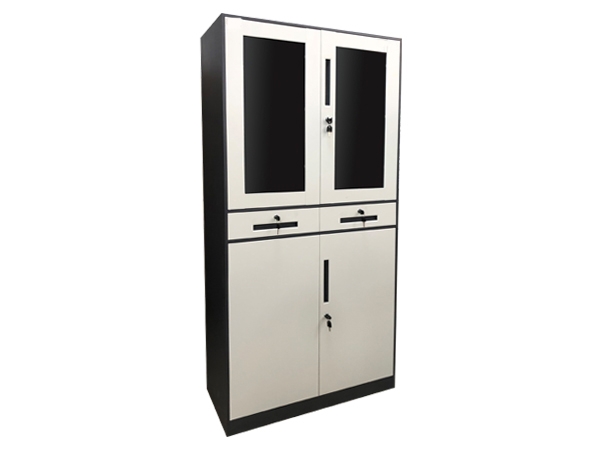 中二抽文件柜-(窄边灰白)