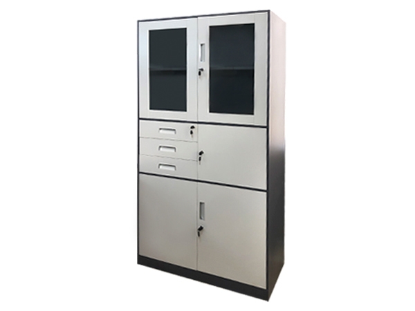 偏三斗器械柜-(窄边灰白)