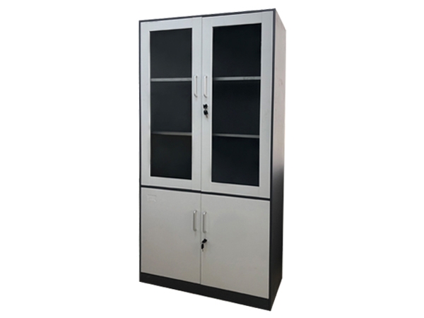 弓拉大器械柜-(窄边灰白)